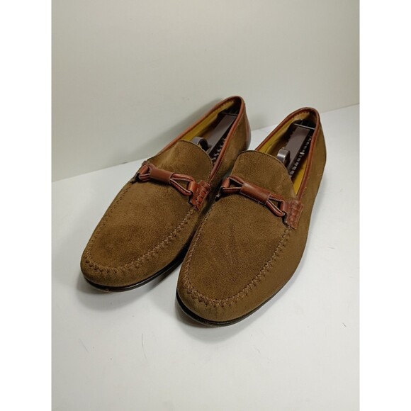 Massimo Emporio Men Size 9 Brown Suede Leather Dress Shoes horsebit theme main image 5